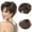 B, variant on Short Hair Topper for Thinning Hair 5.5 Inch Short Cut Toppers Pieces Natural Curly Texture Synthetic Mix Grey Wiglets Hairpieces