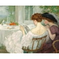 thumbnail image 2 of Henry Caro-Delvaille 14x12 Gold Ornate Wood Frame and Double Matted Museum Art Print Titled - Women Reading (1910-11), 2 of 4