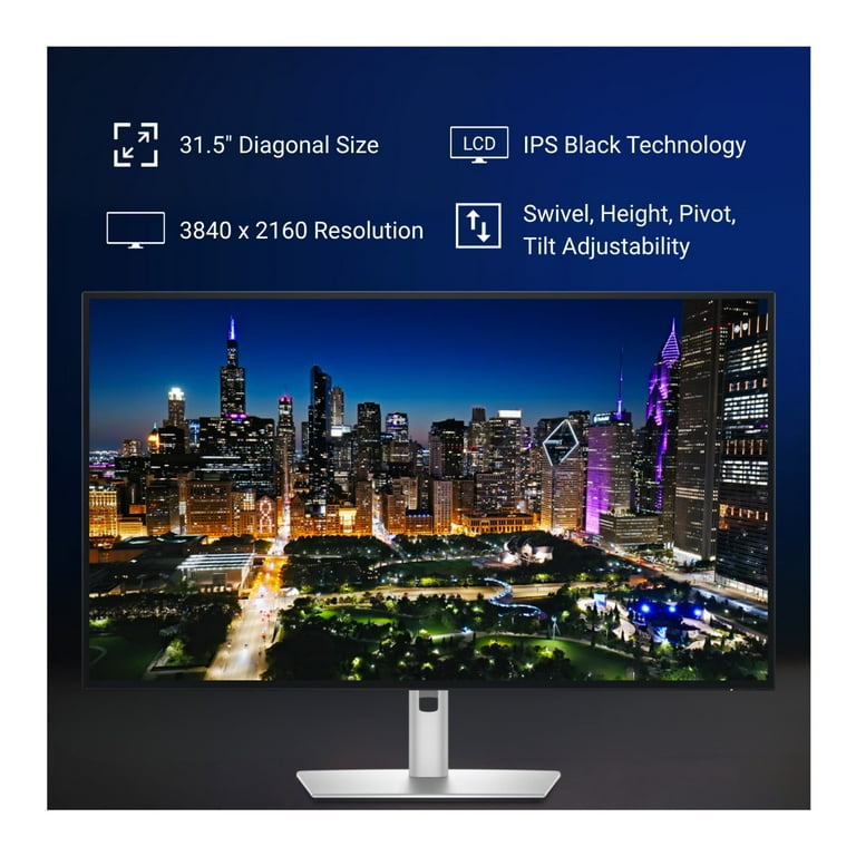 Dell UltraSharp 32-Inch 4K UHD Thunderbolt Hub IPS Black Monitor