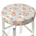 thumbnail image 3 of Lsque Butterfly Flower Round Bar chair cushion covers Velvet Fabric Premium Comfort Protects from Scratches and Stains for 14-17 Inch Chair- 14 inch, 3 of 7