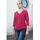 thumbnail image 4 of Blusa SUSETTE André Badi rosa 26 escote en V alforzas decorativas mangas 3/4, 4 of 5