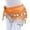 Orange-02, variant on Women's Chiffon Belly Dance Hip Scarf Waist Belt - 128 Coins Dangling Mini Skirt