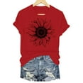 thumbnail image 7 of Sgkm T Shirts For Women Sunflower Graphic Tees Shirts Casual Cute Short Sleeve Tops, 7 of 7