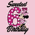 thumbnail image 2 of Girl's Mickey & Friends Sweetest 6th Birthday Dots  Graphic Tee Light Pink - 6th Small, 2 of 4