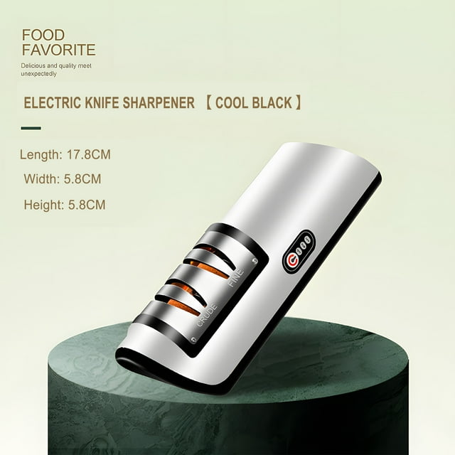 Wzzjkit Aiguiseur de Couteaux Aiguiseur de Couteaux Ménager Outil de Cuisine Multifonction Entièrement Automatique Recharge Petit Aiguiseur de Couteaux