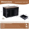 thumbnail image 5 of JOIVI 44" Dog Crate Furniture with Sliding Barn Door, Wooden Dog Kennel with Drawer and Storage Cabinet, Black, 5 of 9