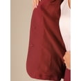 thumbnail image 5 of INSPIRE CHIC Women's Skirt Sets Collarless Suit Blazer and Pencil Skirts 2 Piece Chic Outfits XL Burgundy, 5 of 6