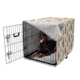 thumbnail image 5 of Tropical Dog Crate Cover, Exotic Papaya Fruit Pattern in Bicolour Design, Easy to Use Pet Kennel Cover Small Dogs Puppies Kittens, 7 Sizes, Pink Yellow, by Ambesonne, 5 of 6