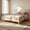 Natural, variant on Christopher Knight Home Wooden Platform Bed Frame with Classic Panel Headboard, Queen Size, Brown
