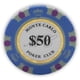 thumbnail image 2 of Fichas de póquer DA VINCI Monte Carlo Poker Club, 14 g x 50, color verde azulado, 2 of 2