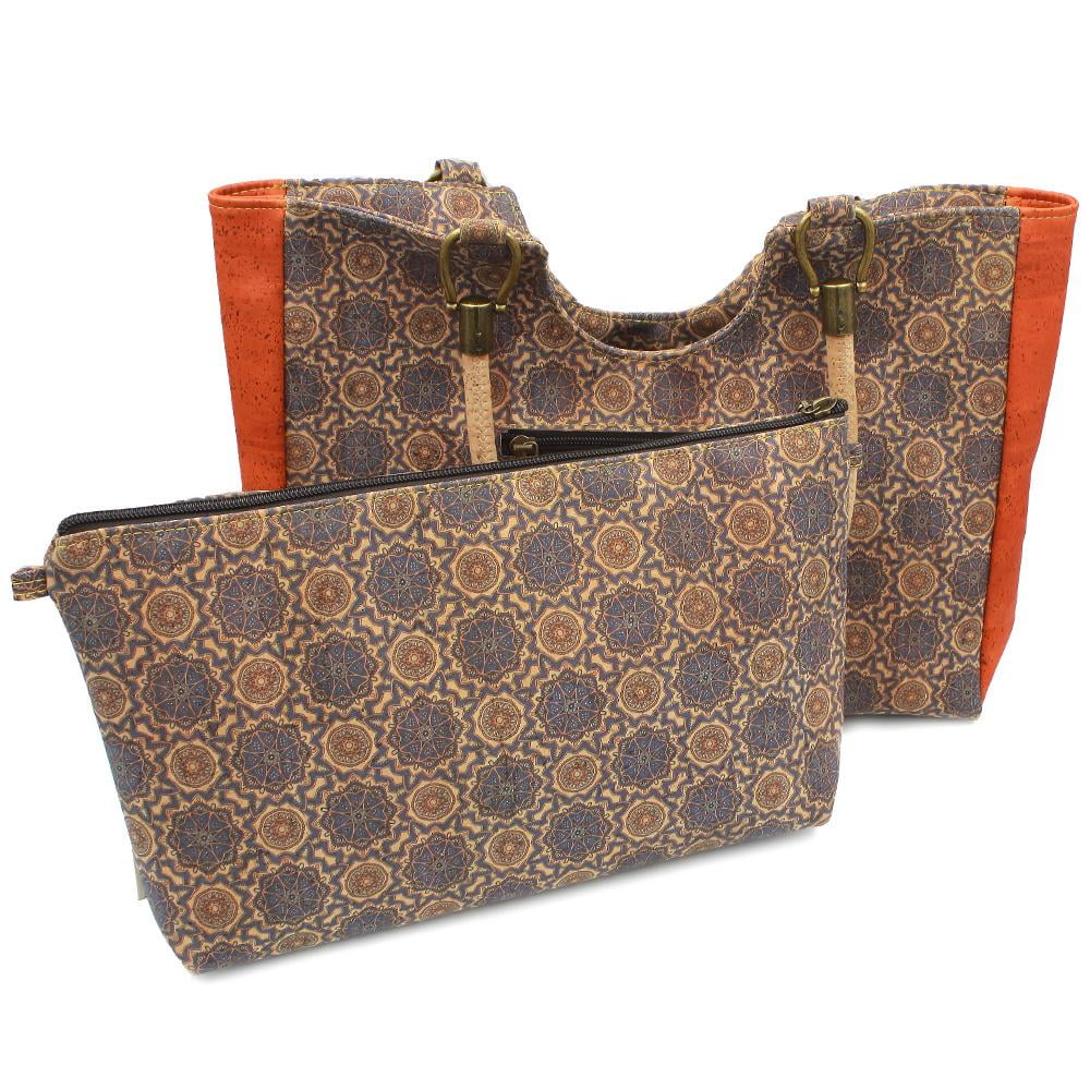 100 Natural Portuguese Cork 2 in 1 Tote and Crossbody Handbag Made In