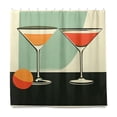 thumbnail image 2 of Yayeee Shower Curtain with Hooks 72"x72" Waterproof Fabric Bathroom Hanging Decor, Red Glasses, 2 of 5
