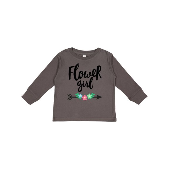 Inktastic Flower Girl with Arrow and Flowers Girls Long Sleeve Toddler T-Shirt