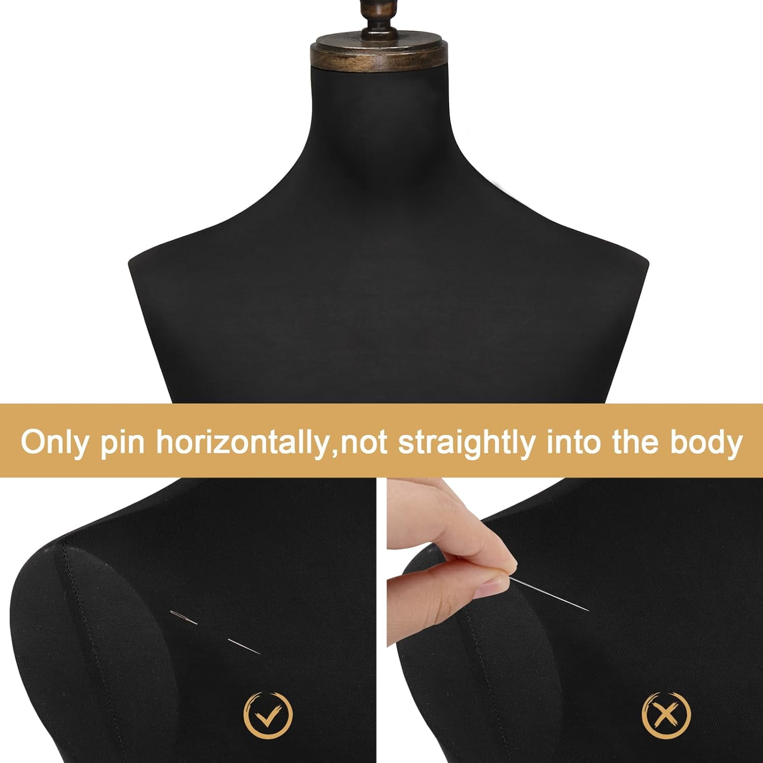 Bonnlo Male Black Mannequin Dress Form with Adjustable Height Sturdy Tripod