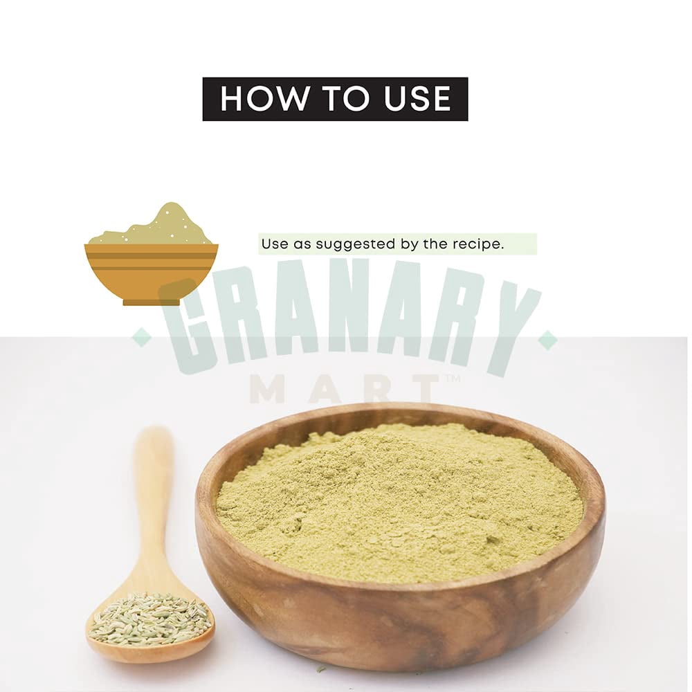 Natural Fennel Seed Powder by Granary Mart – – Natural & Gourmet Spice – Perfect Addition to Tea/Drinks/ Roast/Rubs/Bakes/ - Cooling Properties - Affordable Bulk Rate – 27.5lbs. Bulk Bag