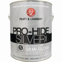 Pratt & Lambert Pro-Hide Silver 5000 Z5500 Z5581-16 Interior Paint, Semi-Gloss, Pastel Base, 1 gal