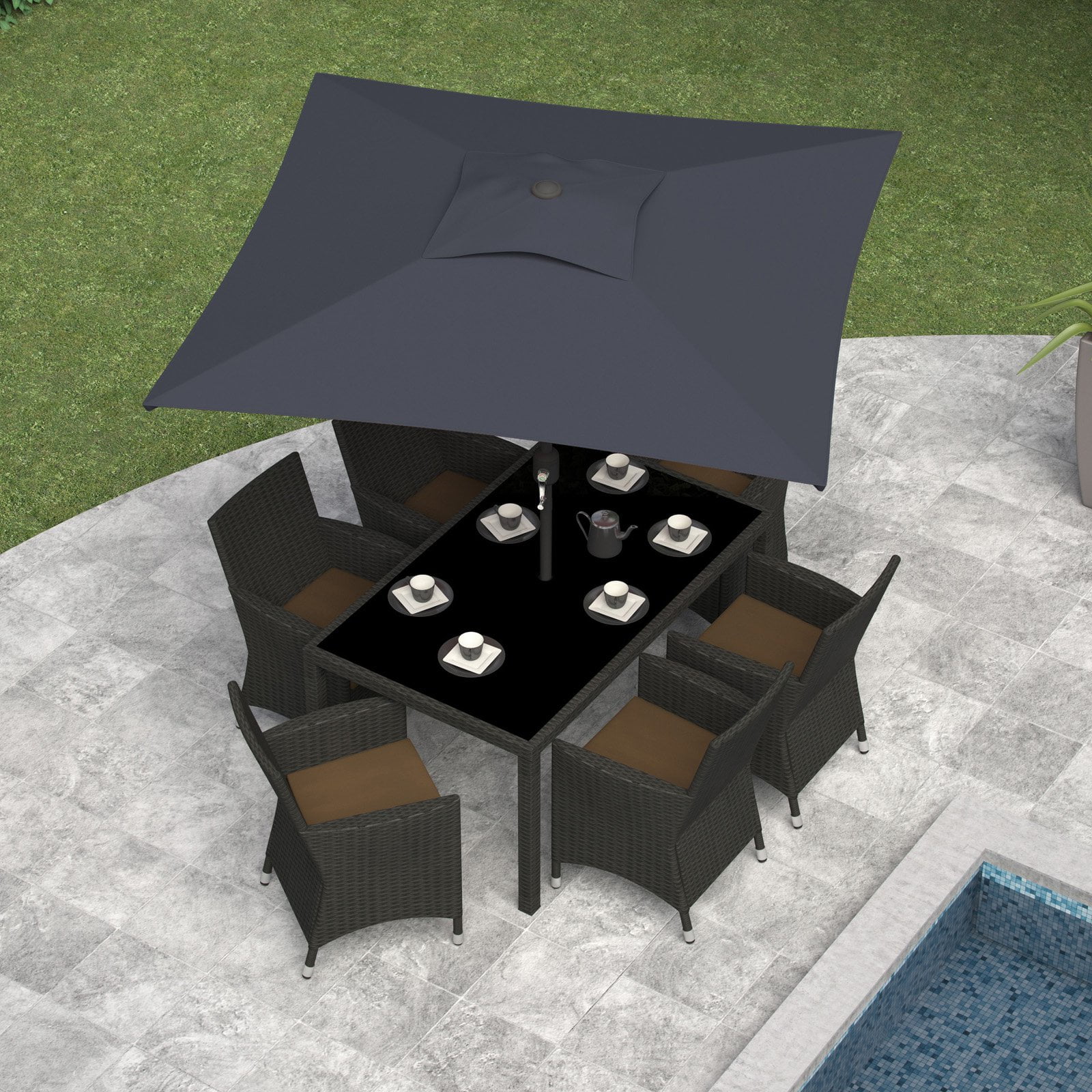 CorLiving Square Patio Umbrella by Sonax