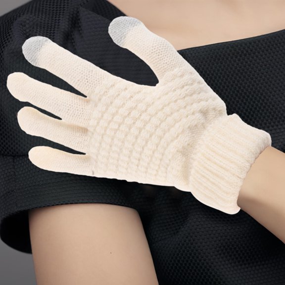 OULII Beige Touchscreen Gloves for Cold Weather with Thick Design for Outdoor Sports and Daily Use