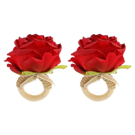 

2Pcs Flower Napkin Ring Decorative Napkin Holder Flower Napkin Holder Wedding Decor