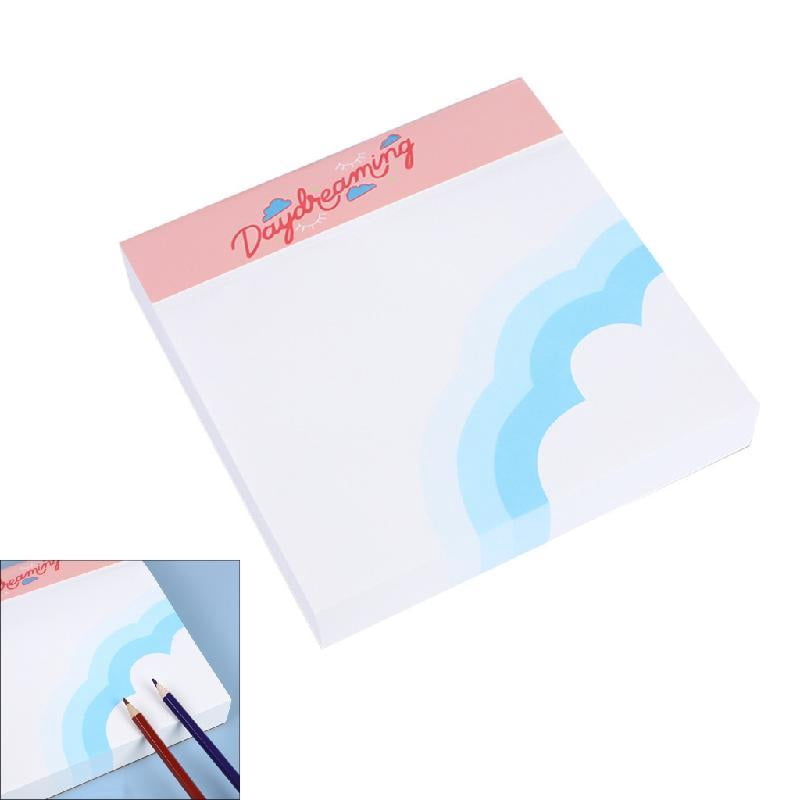 Zeiwohndc Selves-Stick Note Pad Removable Stick Memo Pad Simple Design Writing Notepads