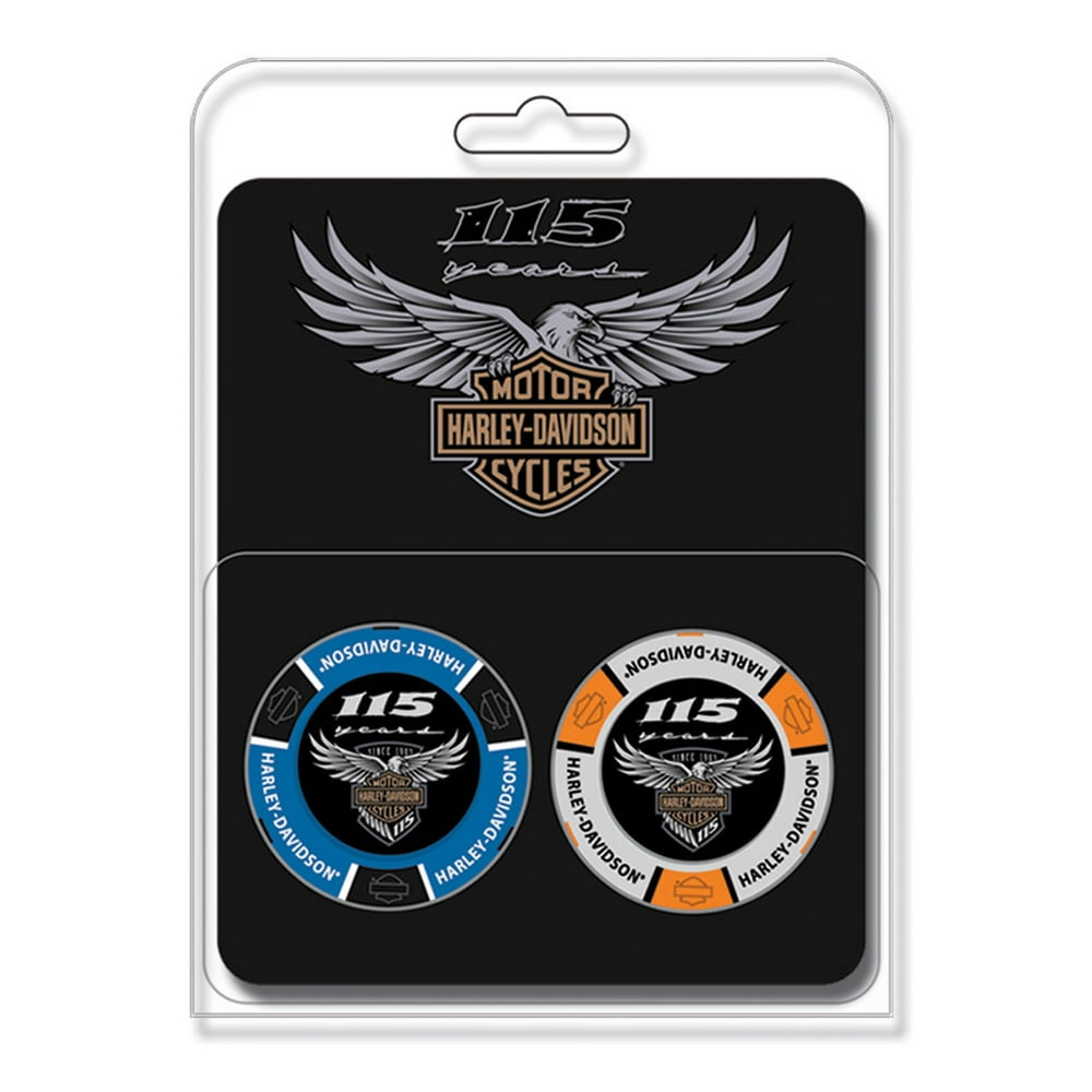 HarleyDavidson 115th Anniversary Collector's Poker Chip Pack, Blue