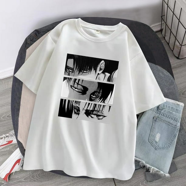 Playeras De Mujer Anime Giant Attack Levi Ackerman Eye Manga Cortapangjing