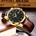 thumbnail image 4 of Reloj de hombre de cuero militar LIGE - Impermeable LG89143B, 4 of 6