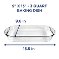 thumbnail image 4 of Anchor Hocking Glass 9" by 13" Baking Dish, 3 Quart, 4 of 6