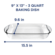 Anchor Hocking Glass 9 by 13 Baking Dish, 3 Quart