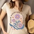 thumbnail image 4 of Christian Graphic T-Shirt Bloom Where God Plants You Floral Print for Women, Light Pink, Size S, 4 of 6