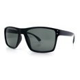 thumbnail image 4 of Mens Tempered Glass Lens Rectangle Sport Horn Rim Plastic Sunglasses Shiny Black - Black, 4 of 8