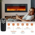 thumbnail image 4 of JoanKaren 40" Electric Fireplace,Ultra Thin Wall Mounted Recessed Heater,Touch & Remote Control,750/1500w,12 Flame Colors,Adjustable Brightness&Timer&Low-Noise Design, 4 of 8