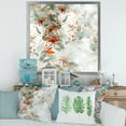 thumbnail image 3 of Designart 'Orange and Green Wildflowers II' Modern Framed Art Print, 3 of 4