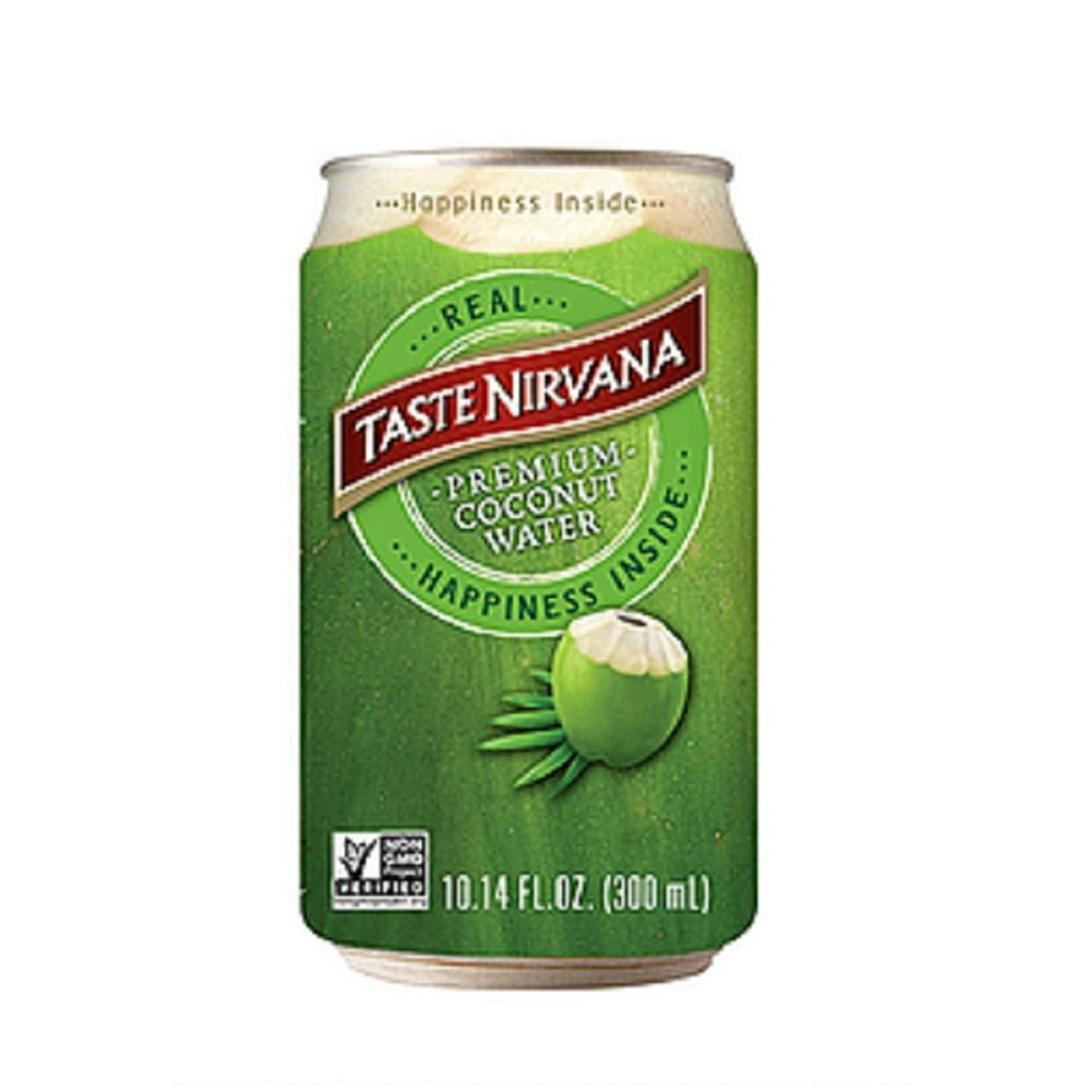 Taste Nirvana Real Coconut Water, Premium Coconut Water, 10.14 Ounce Cans (Pack of 12) Walmart