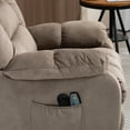 thumbnail image 5 of Sesslife Power Lift Recliner Chair with Heat and Vibration Massage for Elderly, Electric Recliners for Living Room Bedroom, Single Sofa Chair Ergonomic Fabric Lounge Chair with Side Pockets, Brown, 5 of 10