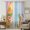 Brown, Pink, Yellow, variant on Summer Beach Surfboard Sheer Curtains 45" Long for Bedroom, Tropical Palm Leaf Pineapple Floral Light Filtering Privacy Drapes, Breathable Semi Sheer Short Window Treatment for Kitchen Cafe Bathroom