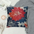 thumbnail image 2 of PHYHOO  Pillow Covers Patriotic Blue Red Floral Outdoor Decorative Throw Pillows Flower Pillowcase Square Linen Cushion Case Decor for Home Sofa Couch Bed White, 2 of 5