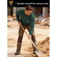 thumbnail image 3 of Men's Loose Fit Heavyweight Work Long Sleeve Henley T-Shirts Workwear Pocket Tee(Regular&Tall), 3 of 9
