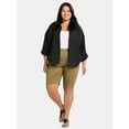 thumbnail image 2 of JMS Just My Size by Hanes Women's Plus Pull On Stretch Bermuda Shorts, 11" Inseam, Sizes 0X-4X, 2 of 5
