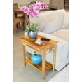 thumbnail image 5 of Casual Contemporary Living 2-Tier Solid Acacia Recliner Table with Drawer - Natural, 5 of 7