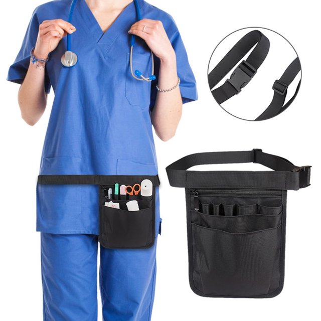 Cinturón organizador médico para enfermeras Riñonera médica de nailon antidesgarro (negro) Likrtyny Para estrenar