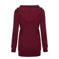 thumbnail image 4 of zttd womens maternity pregnancy casual long sleeve zip up hoodie sweatshirt with pockets blouse, 4 of 9