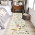 thumbnail image 5 of Spring Floral Area Rugs 2x6 for Kitchen Runner Rug, Summer Farmhouse Vintage Botanical Non Slip Washable Rug Runner, Low Pile Indoor Floor Carpet Mat Bathroom Rugs for Bedroom, Kids Room, 5 of 9