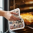 thumbnail image 3 of Farmhouse 4th of July Pot Holders for Kitchen Heatproof Potholder, 5 Pack American Country Star Rustic Hot Pads Multipurpose Oven Pads Cloth Potholders Trivet for Cooking Baking, 3 of 8