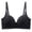 Black, variant on Bras for Senior Women 2025 New Front Snap Bras for Senior Women No Underwire Front Closure Comfort Wireless Closing Bra White,S(36/80)