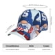 thumbnail image 2 of Fotbe Cute Gnomes in USA Gorro Clásico de Béisbol, Gorra Ajustable con Broche Snapback, Gorro de Exterior de Algodón Suave, 2 of 6