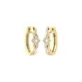 thumbnail image 3 of ARAIYA FINE JEWELRY 14K Yellow Gold Round Lab-Grown Diamond Hoop Earrings (1/4 cttw, VS1 Clarity, D-E Color), 3 of 7