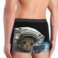 thumbnail image 4 of Kdxio Men's Boxer Briefs with Cat Astronaut Print - Comfortable and Breathable Underwear for Everyday Wear, 4 of 7