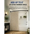 thumbnail image 3 of Shower Suite by Utopia Alley - Rustproof Aluminum Curved Shower Curtain Rod Combo Set with Liner & 12 Hooks, Adjustable 45-72 Inch Wall Mount Rod, Matt Black Finish, 3 of 9