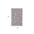 thumbnail image 3 of 5' X 8' Gray Taupe And Silver Geometric Hand Woven Area Rug, 3 of 4
